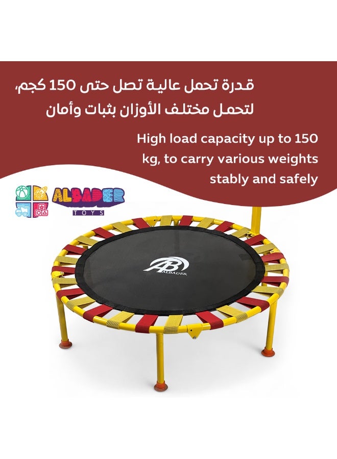 AL BADER 40 Inch Fitness Trampoline, T Shape Adjustable Foam Handle, Foldable Rebounder for Adults Fitness, Indoor Rebounder Exercise Trampoline Body Exercise And Fitness, For Adults And Kids - Image 2